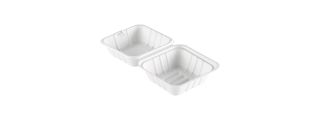 Hämtbox Biopak 475 ml Vit (162x152x80mm) 200-p