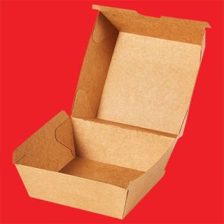 Hamburgerbox 105x102x80 mm Brun 400-p