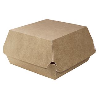 Hamburgerbox 120x120x80 mm brun/vit 240-p