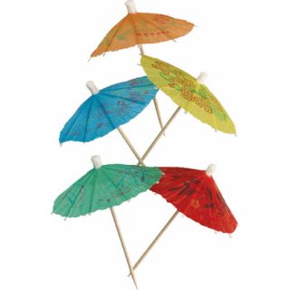 PAPER UMBRELLAS MIXED COLOURS D80 MM