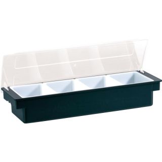 COCKTAIL DISPENSER PLASTIC BLACK 4 INSERTS