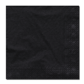 COCKTAIL NAPKIN BLACK 24 x 24 CM