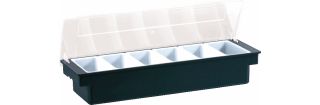 COCKTAIL DISPENSER PLASTIC BLACK 6 INSERTS