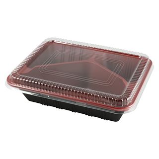 MIKROFORM 3-FACK 990ML MED LOCK RÖD/SVART 400st