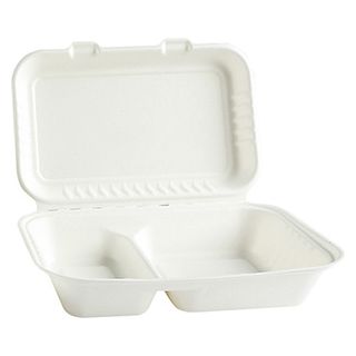 Hämtbox Bagasse 2-fack 249x163x46/66 mm