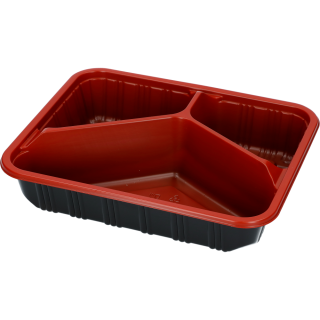 Mikroform 3-fack 990ml Röd/Svart 400-p