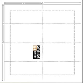 SERVETT 40X40CM PONTON SUSHI TRYCK