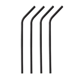 Sugrör papper svart böjbar Ø6 x220 mm 100-p
